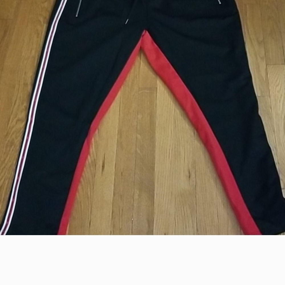 Armani Exchange Black and Red Track Pants
